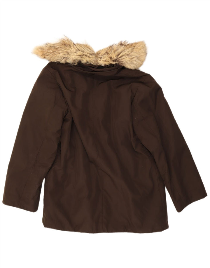 Giacca Parka da donna Zara UK 14 Poliestere marrone medio
