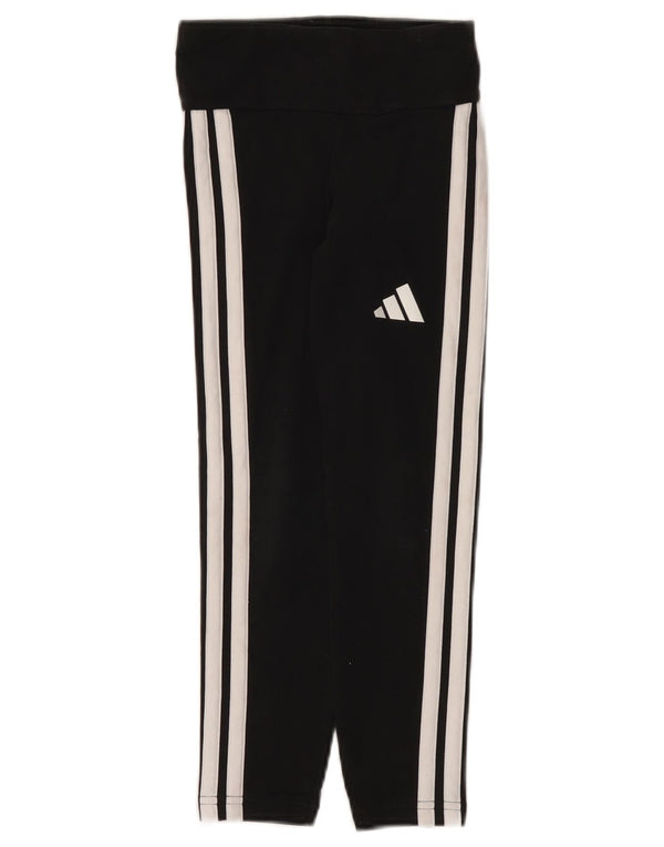 Leggings Adidas Bambina 7-8 Anni Cotone Nero