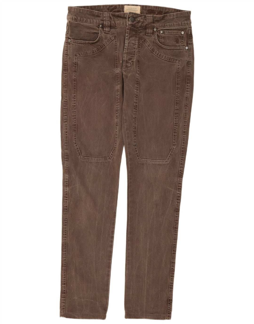 Jeans slim da uomo Jeckerson W33 L31 cotone marrone