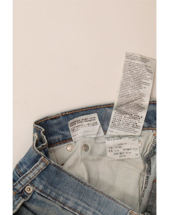 Jeans slim effetto consumato da donna LEVI'S W30 L32 cotone blu