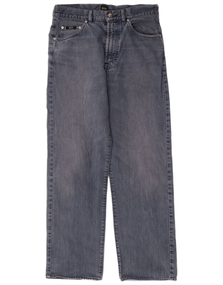 Jeans dritti Arkansas da uomo HUGO BOSS W32 L30 Blu