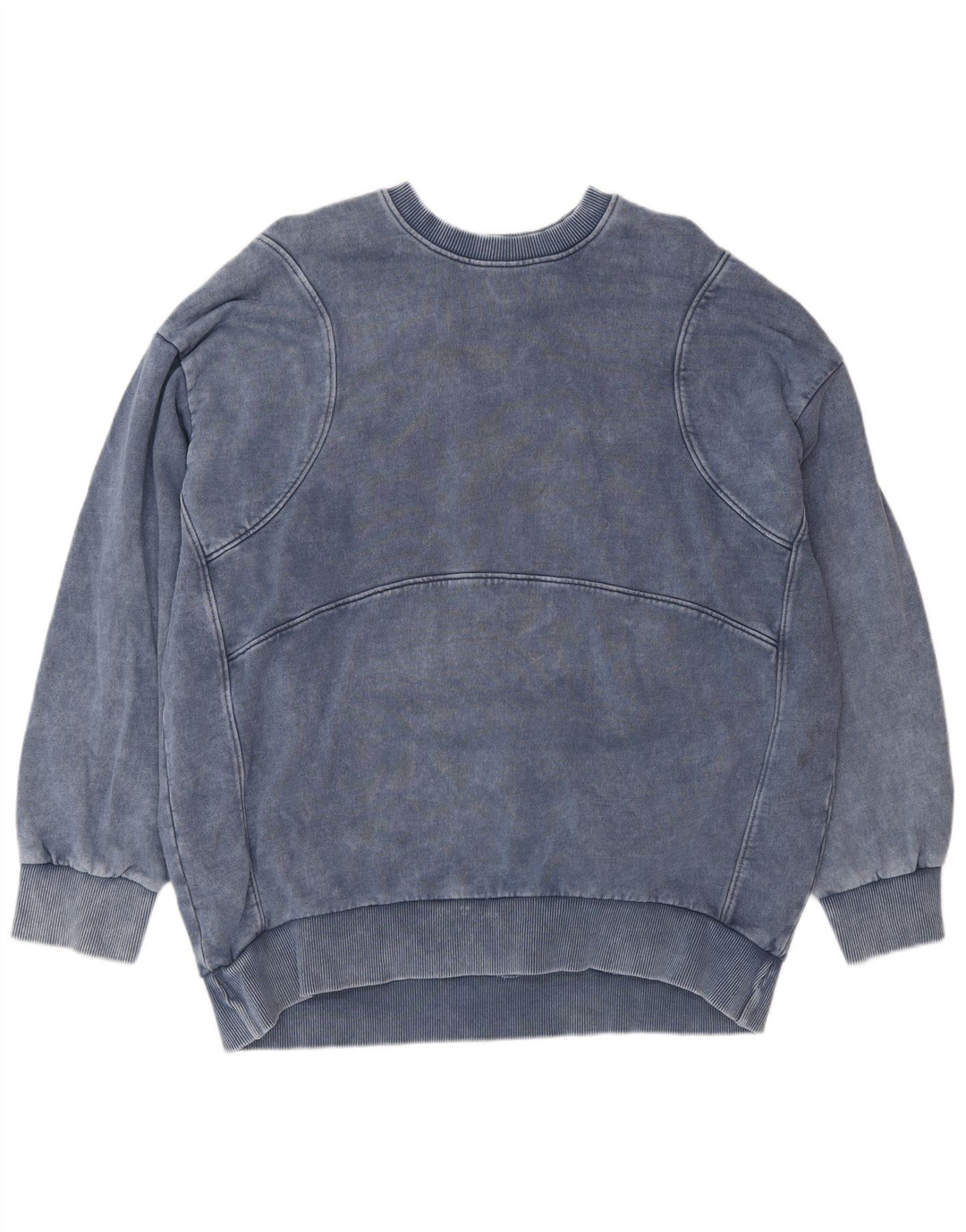 Felpa oversize da donna Zara, maglione UK 16, grande, cotone blu navy