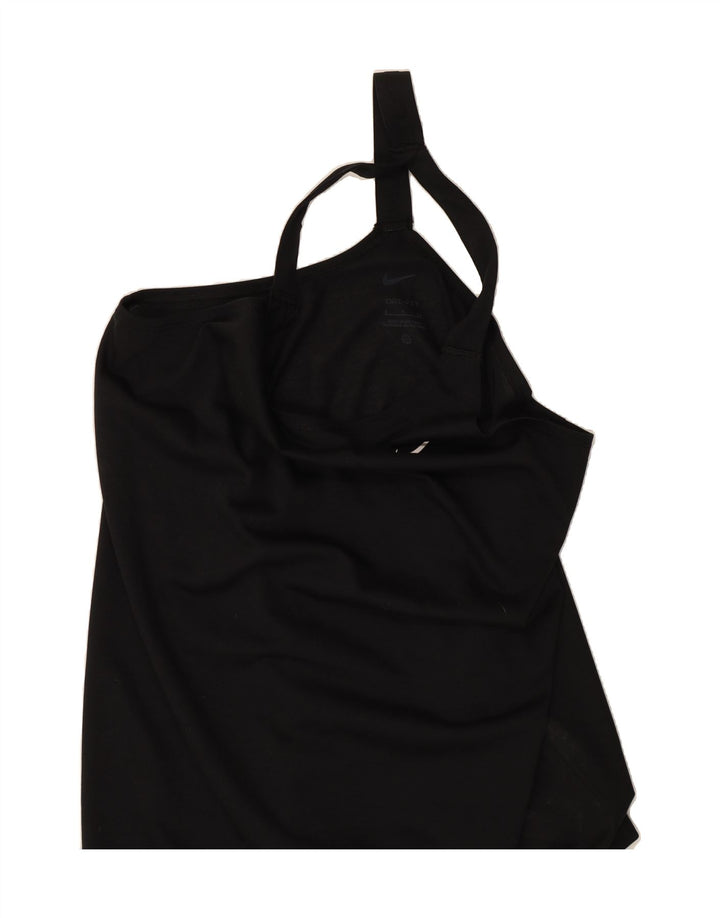 NIKE Womens Vest Top UK 8 Small Black Polyester Vintage Nike and Second-Hand Nike from Messina Hembry 