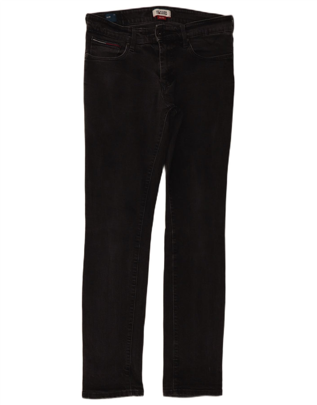 Jeans slim da uomo Tommy Hilfiger W32 L32 cotone nero