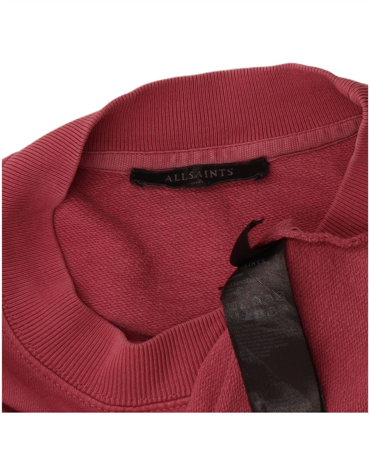 Felpa da uomo ampia e vestibilità ampia di All Saints, piccola in cotone rosso