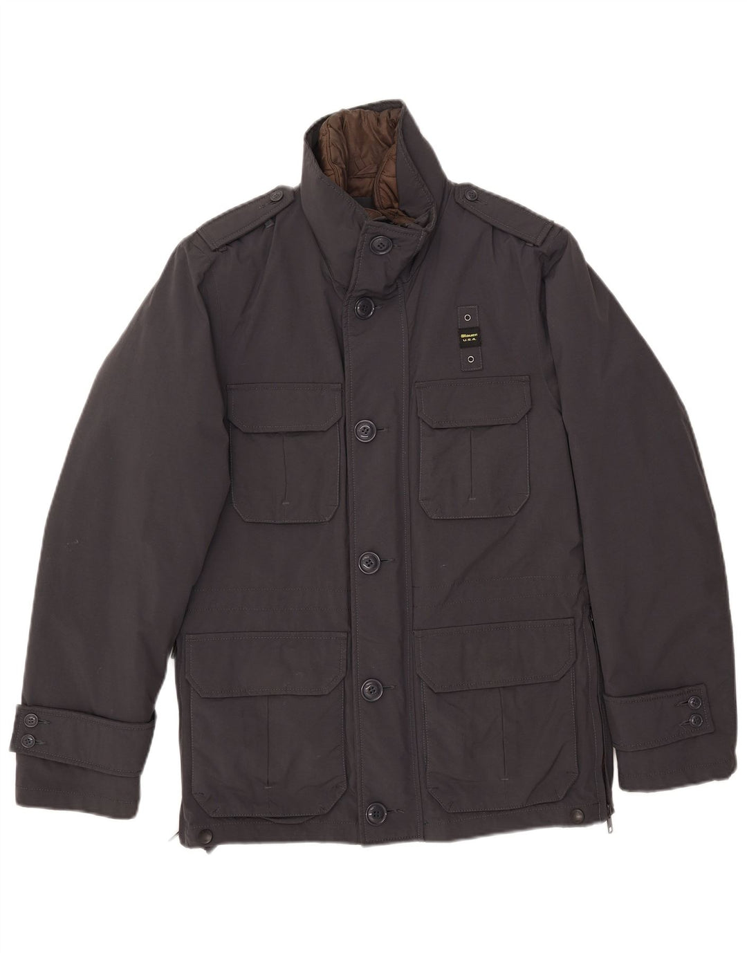 Giacca militare da uomo Blauer UK 36 piccola in nylon blu navy