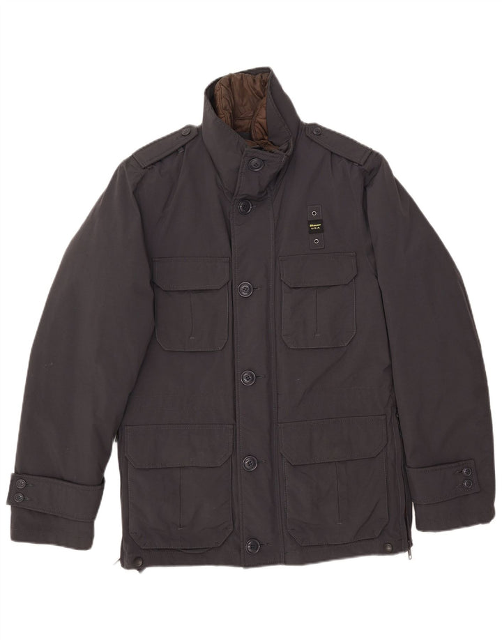 Giacca militare da uomo Blauer UK 36 piccola in nylon blu navy