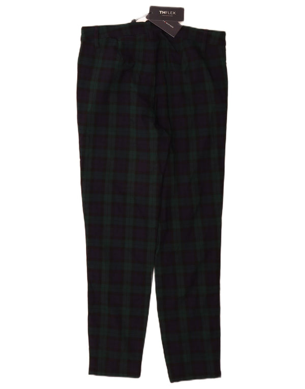 Pantaloni chino da donna Tommy Hilfiger US 6 medi W28 L28 quadri verdi