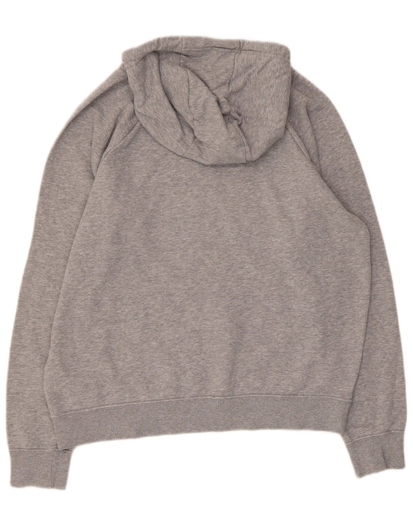 Felpa con cappuccio grafica da donna Nike UK 14 cotone grigio medio