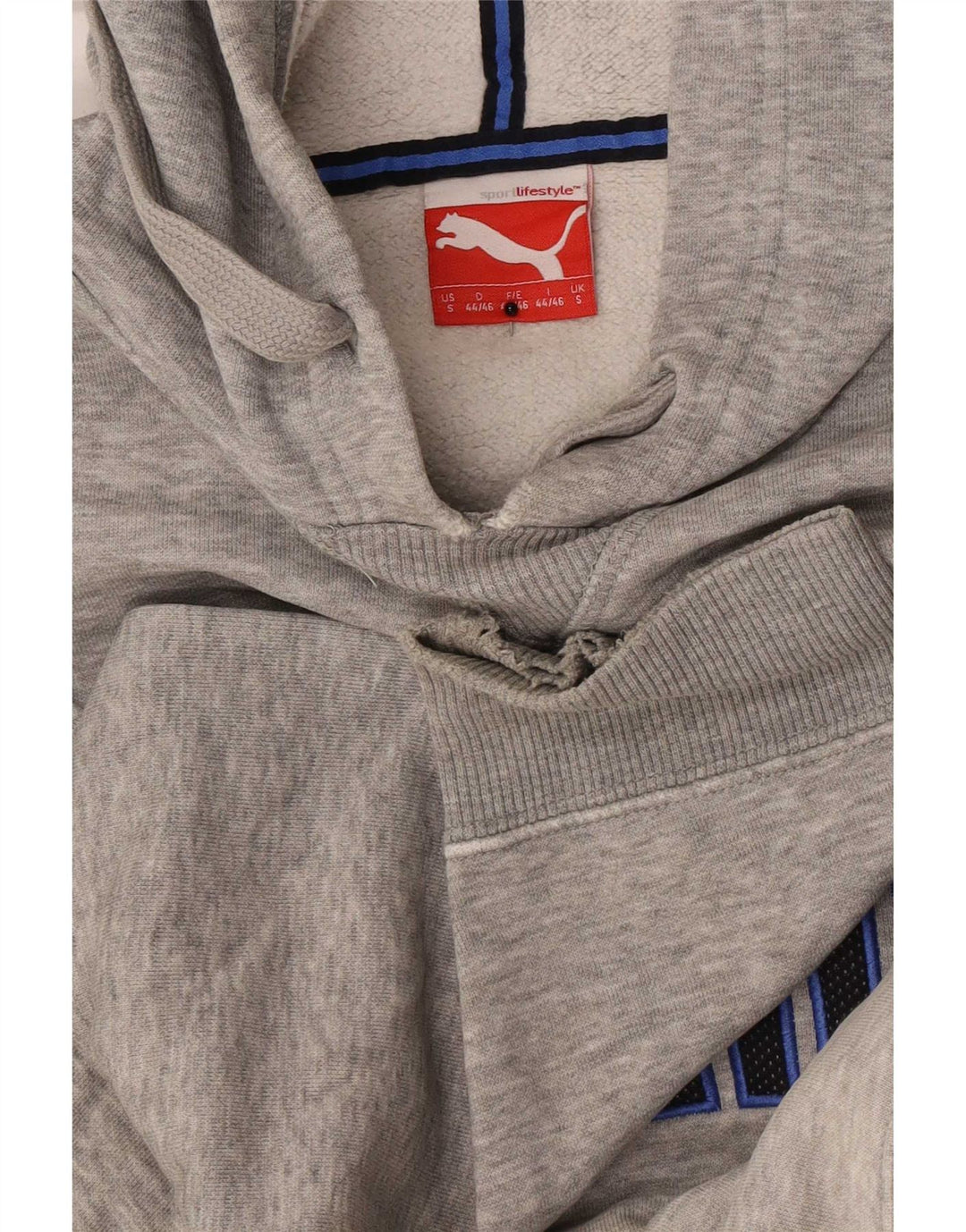 Felpa con cappuccio grafica da uomo Puma piccola grigia chiazzata