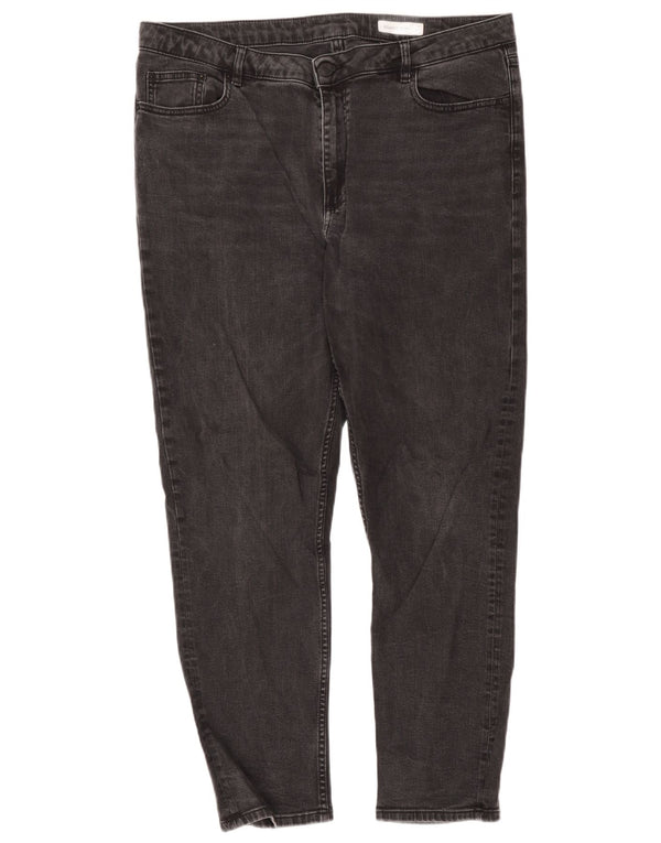 Jeans slim fit rilassati da donna Marks & Spencer UK 16 grandi W38 L27 neri