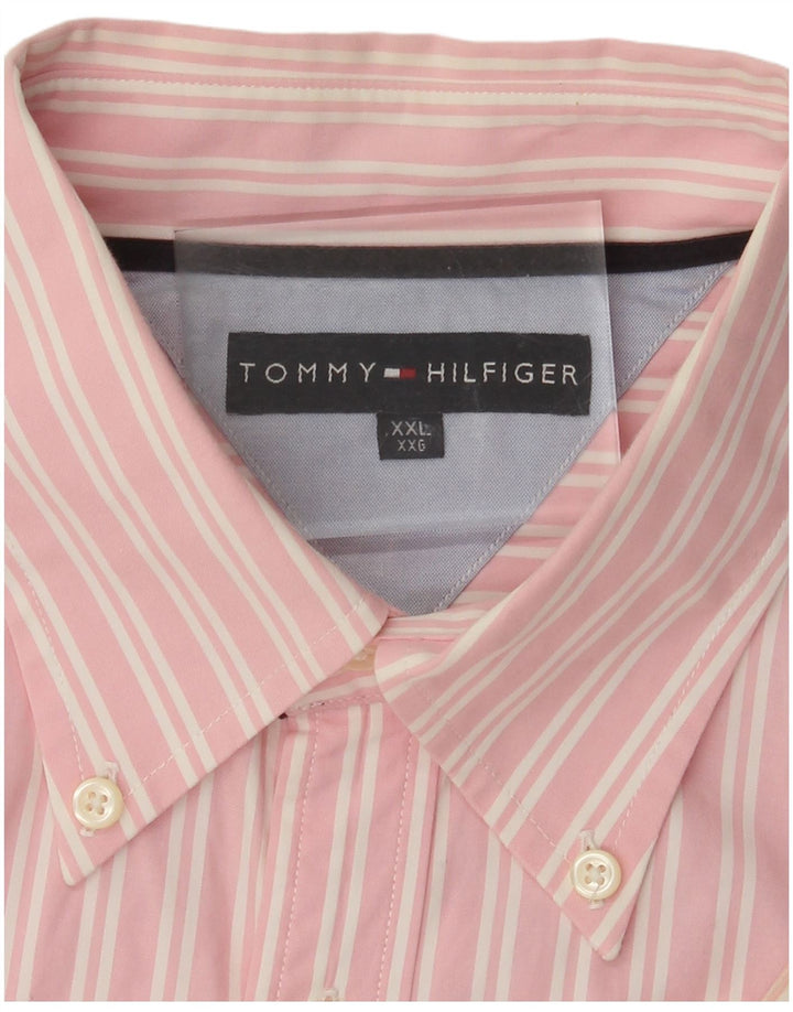 Camicia da uomo Tommy Hilfiger 2XL Gessato rosa