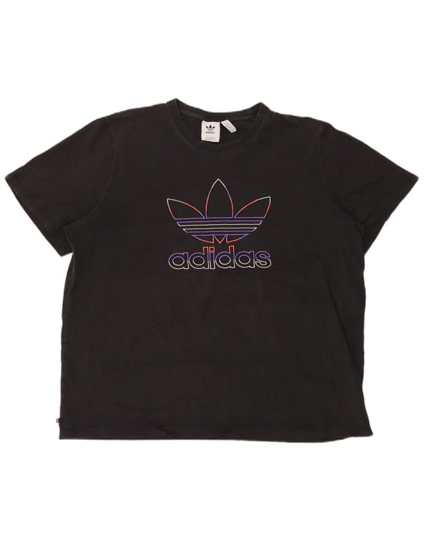 T-shirt grafica da uomo Adidas Top 2XL cotone nero