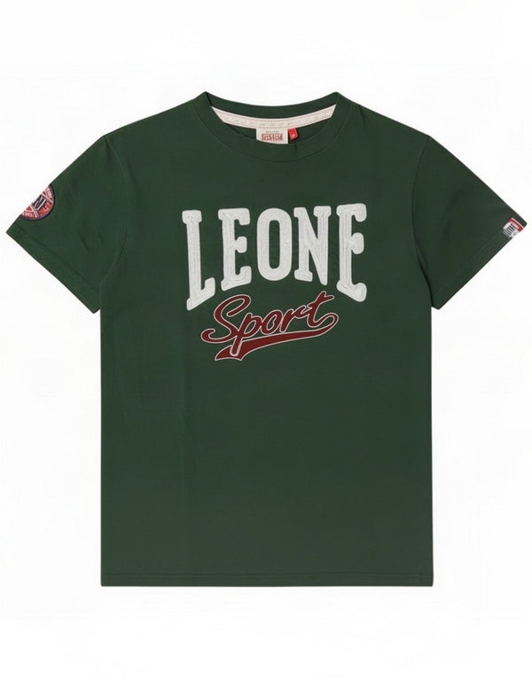 Leone 1947 T-shirt grafica da donna Top UK 18 XL Cotone verde