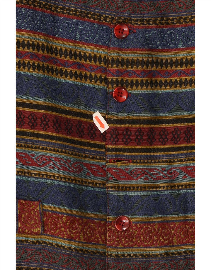 Gilet vintage da uomo Fair Isle medio multicolore