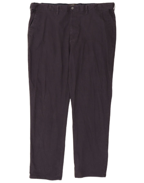 Pantaloni chino vestibilità regolare da uomo Marks & Spencer W44 L33 cotone blu navy