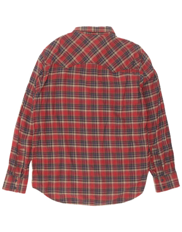 Camicia in flanella vestibilità regolare da uomo Marlboro Classics 3XL a quadri rossi