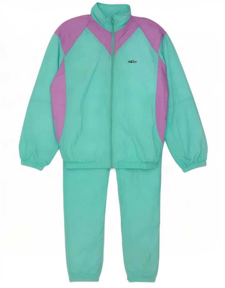 Tuta intera da uomo MC Ross XL in nylon color block turchese