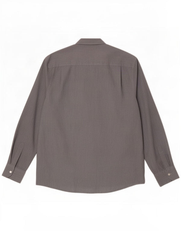 Camicia Pierre Cardin da uomo vestibilità regolare XL poliestere gessato grigio