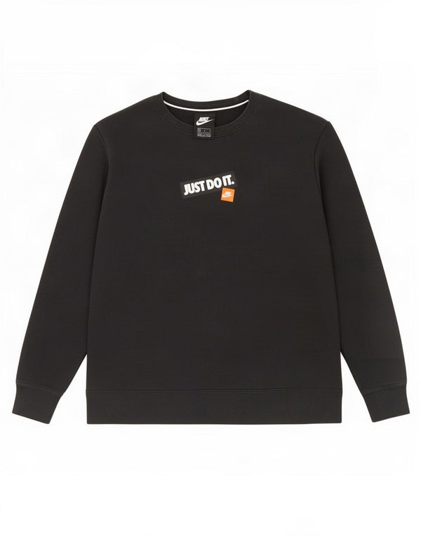 Felpa con grafica Nike da uomo Maglione Medium Black Cotton