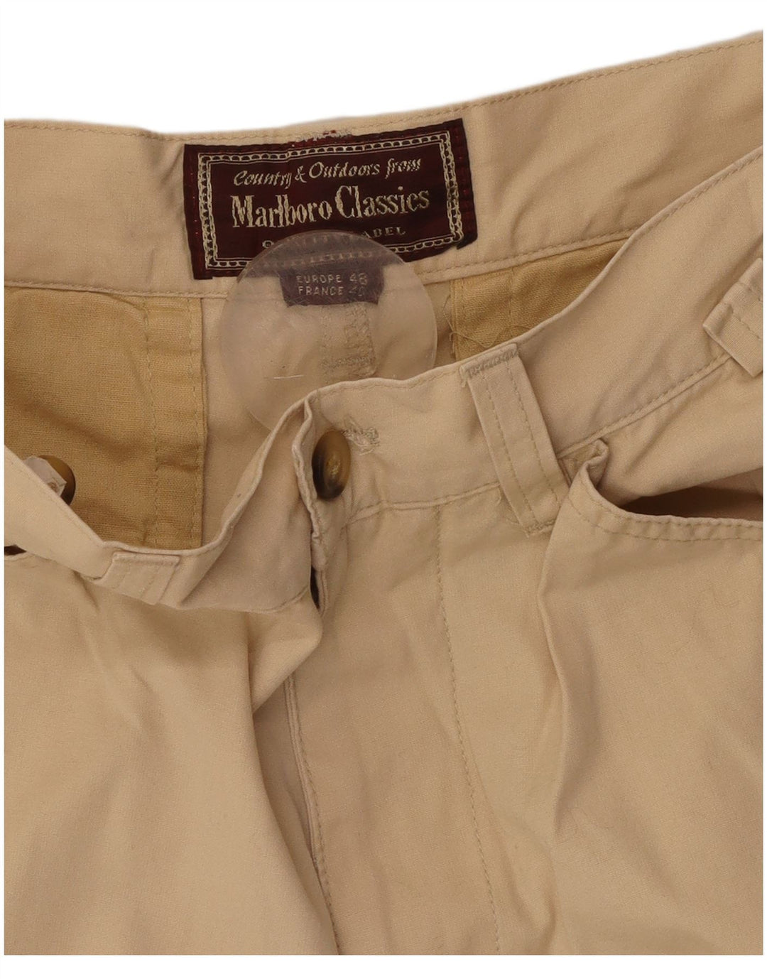 MARLBORO CLASSICS Pantaloni casual dritti da uomo EU 48 Medio W32 L32 Beige
