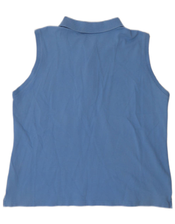 Polo senza maniche da donna L.L.Bean UK 18 XL cotone blu