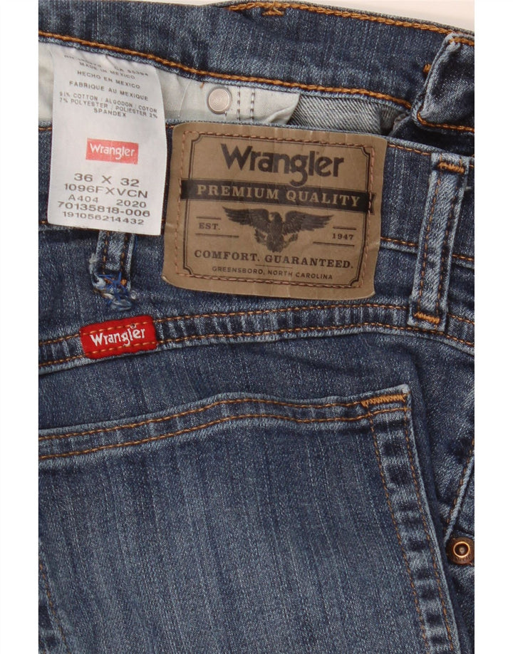 Jeans dritti da uomo Wrangler W36 L32 cotone blu