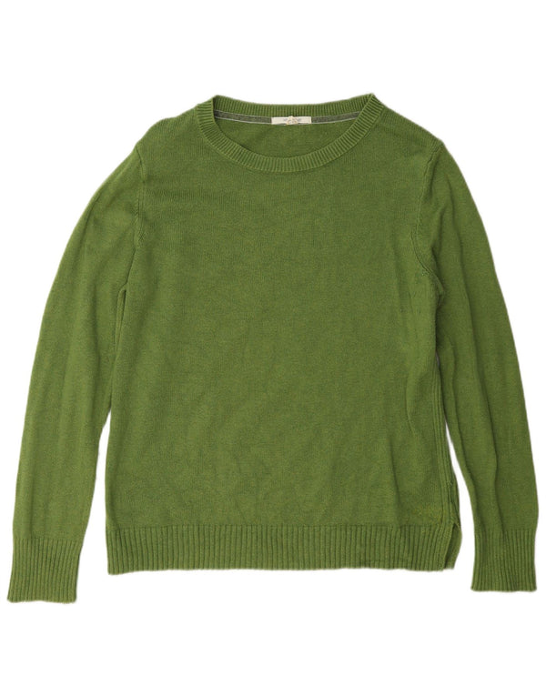 Maglione maglione con scollo a barca da donna di White Stuff UK 16 grande cotone verde