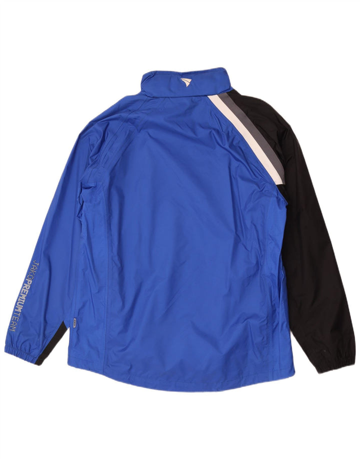 Giacca da ginnastica da uomo con cappuccio Jako, grande, in nylon color block blu