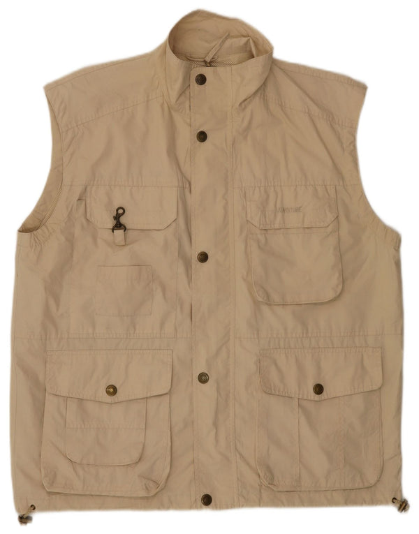 Gilet da uomo VINTAGE UK 40 Large Beige Poliestere