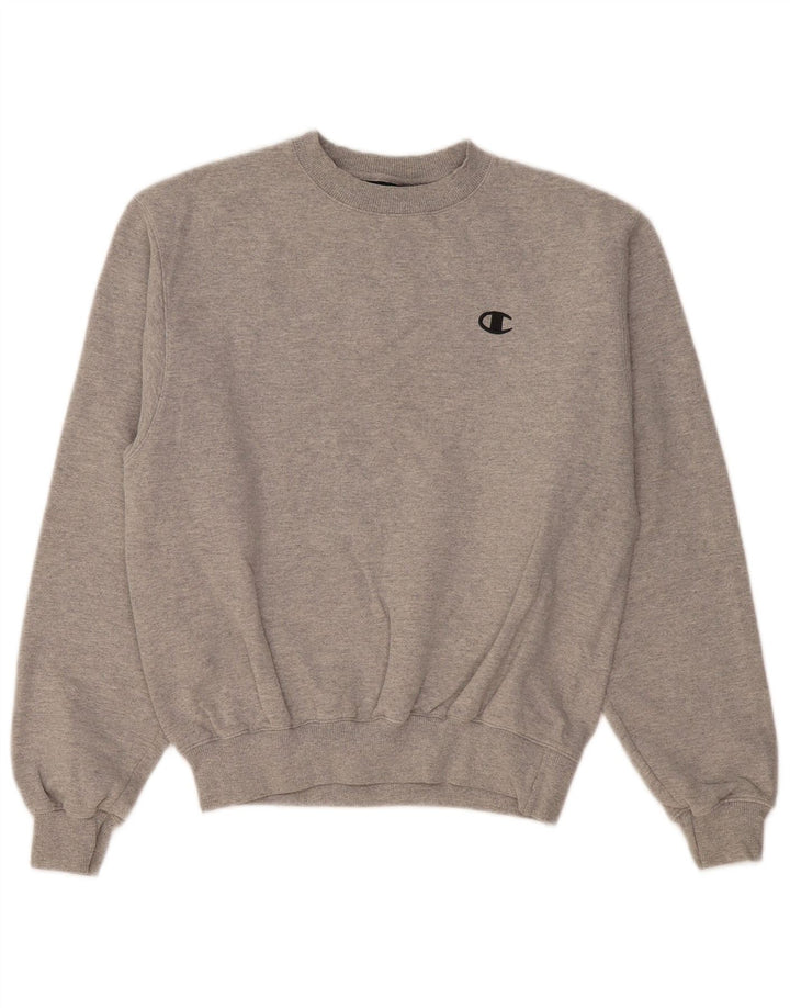 Felpa da uomo CHAMPION Maglione piccolo in cotone chiazzato grigio