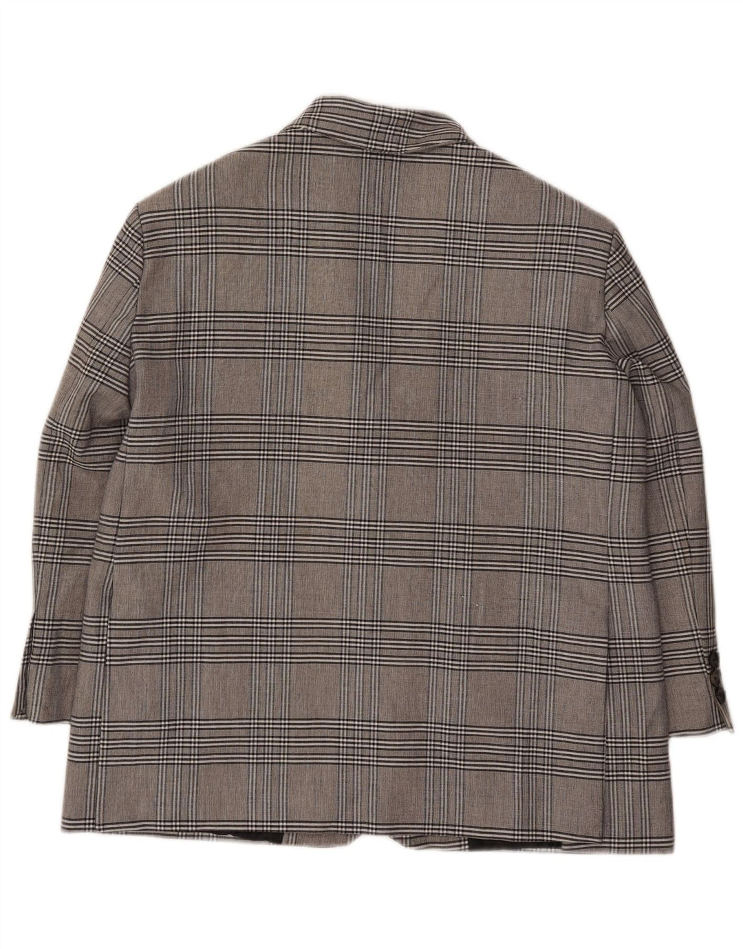 Giacca blazer oversize a 2 bottoni da donna Zara UK 6 XS viscosa a quadri grigia