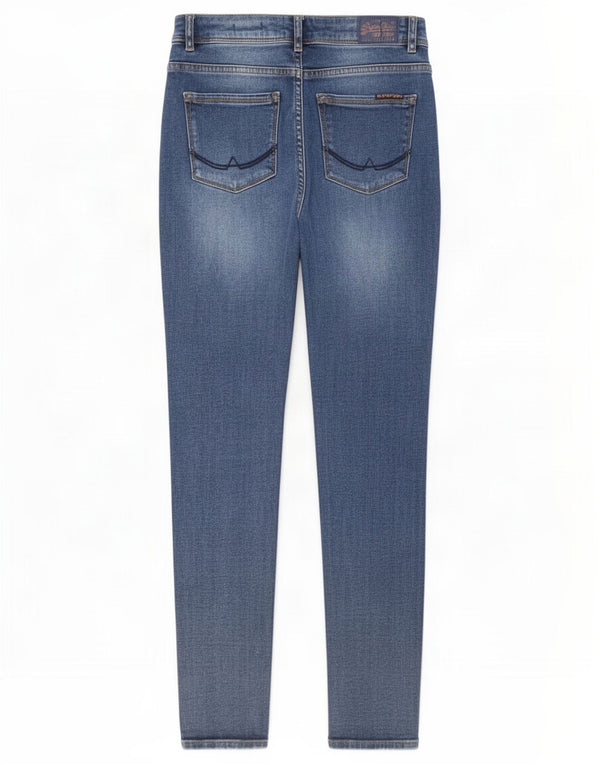 Jeans skinny da donna Superdry W29 L30 cotone blu