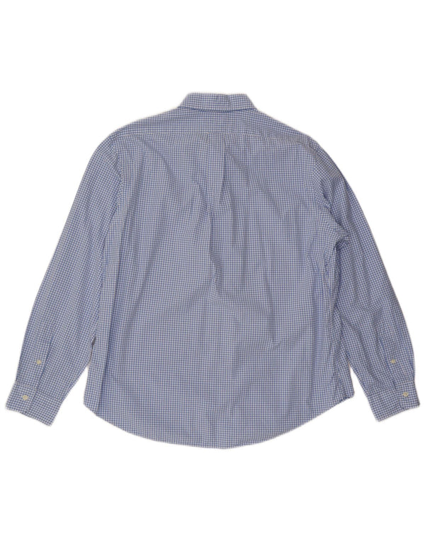 POLO RALPH LAUREN Camicia da uomo su misura XL Blu in cotone a quadretti