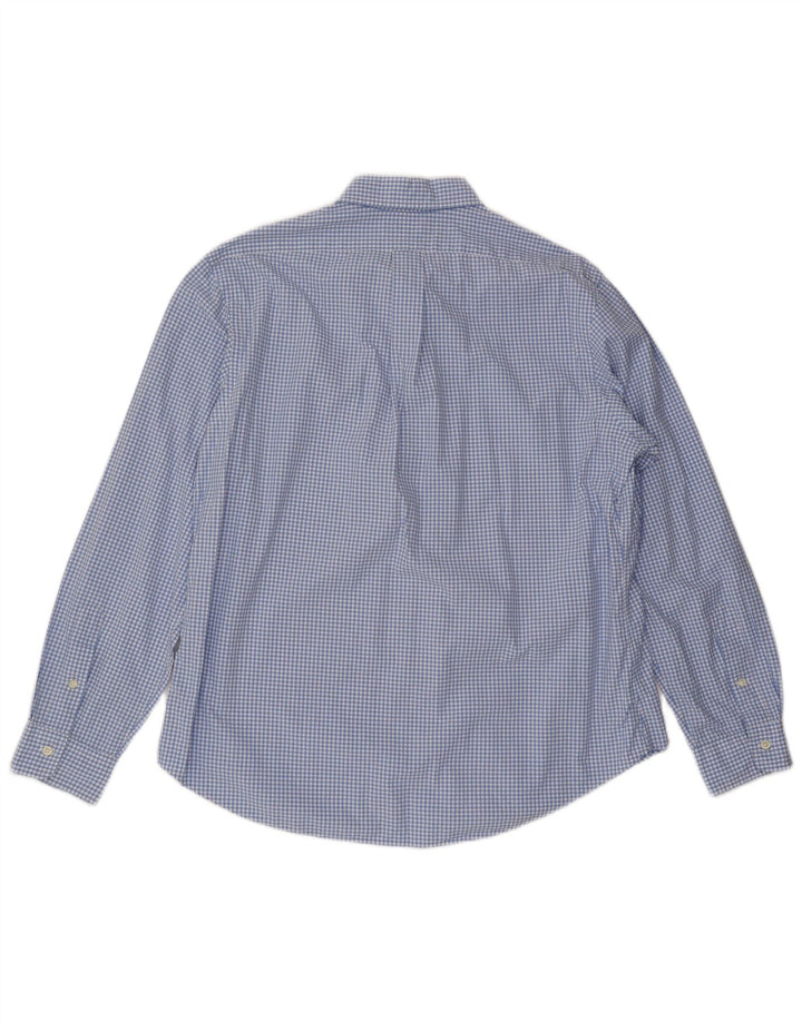 POLO RALPH LAUREN Camicia da uomo su misura XL Blu in cotone a quadretti
