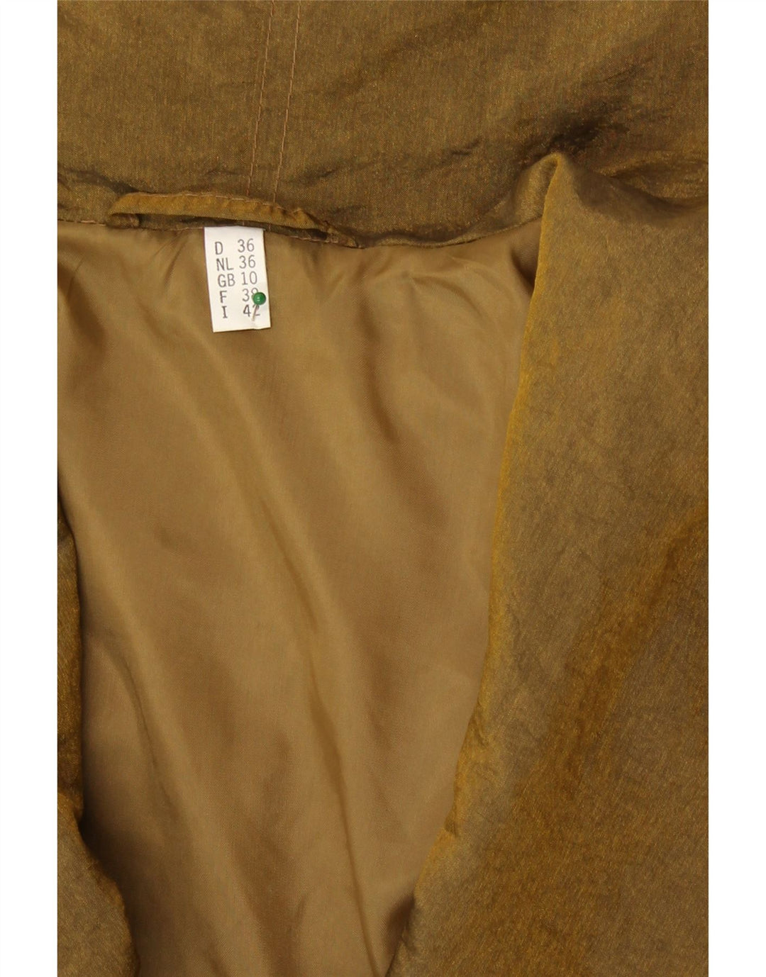 Impermeabile oversize da donna vintage UK 10 piccolo oro