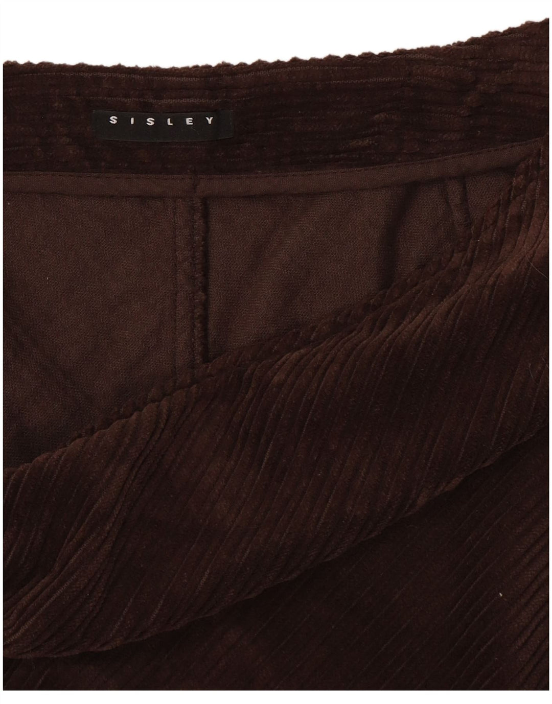 Gonna in velluto a coste da donna Sisley W28 Marrone medio