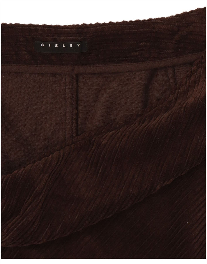 Gonna in velluto a coste da donna Sisley W28 Marrone medio