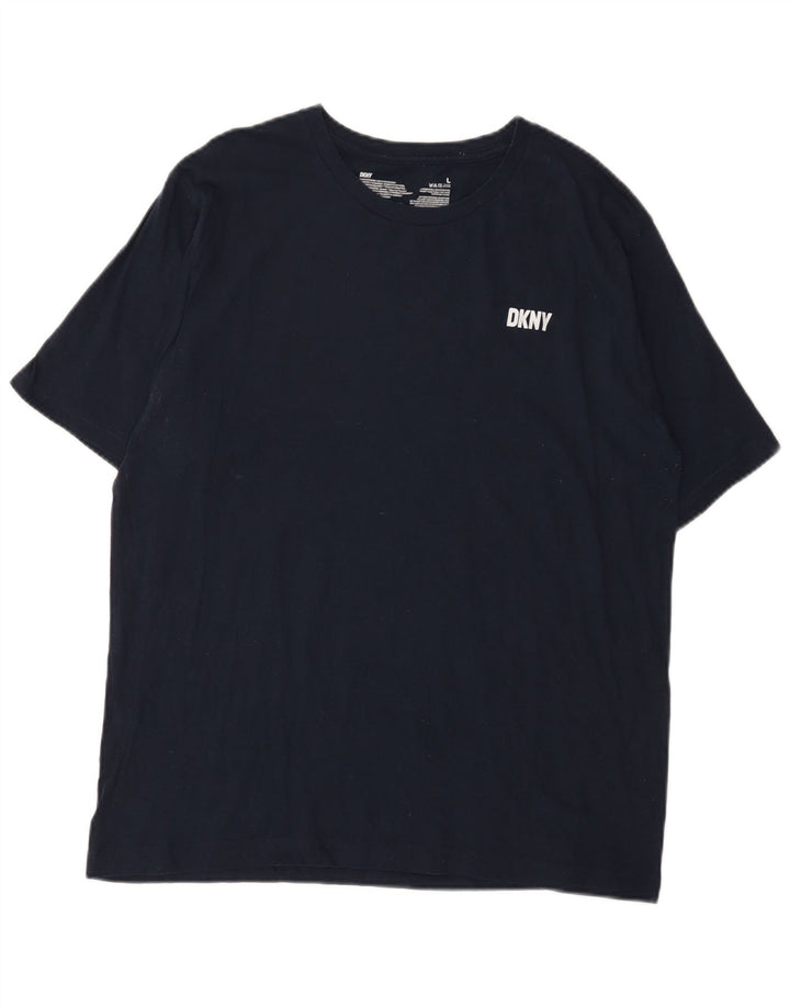 T-shirt da uomo Dkny Top grande in cotone blu navy
