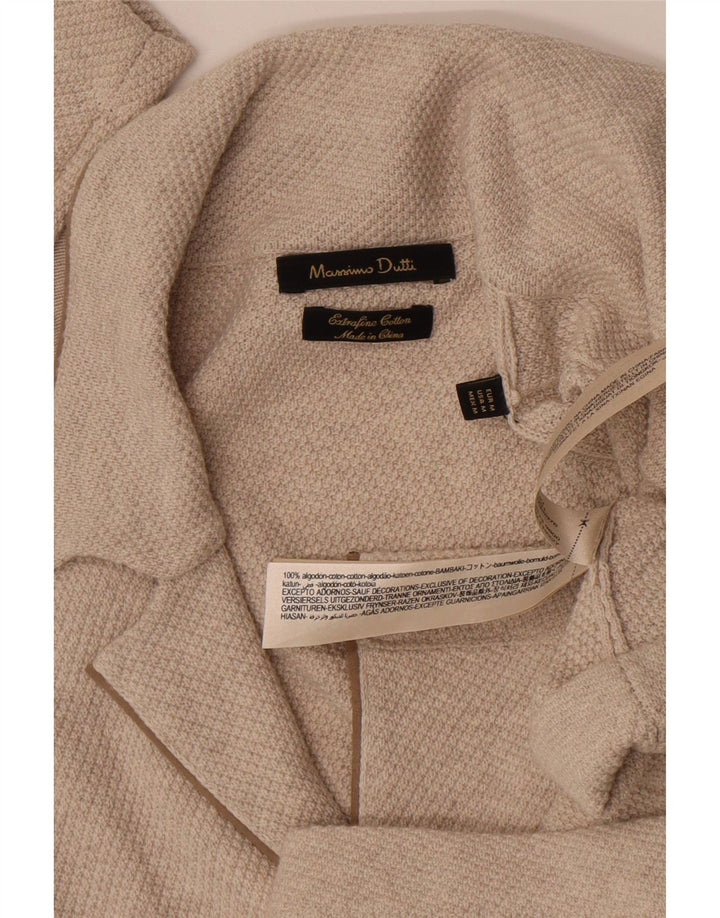 Maglione cardigan da uomo Massimo Dutti in cotone beige medio