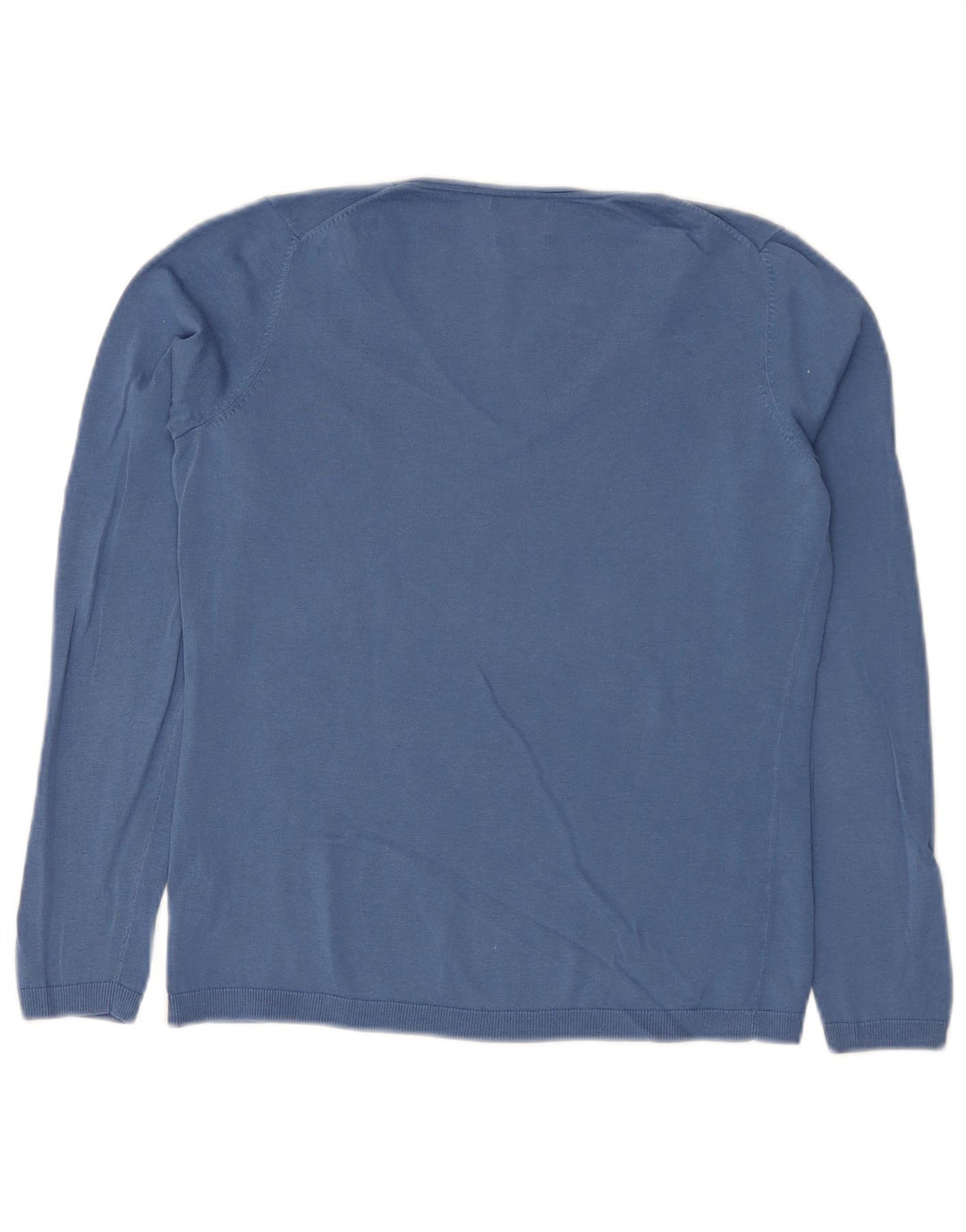 Maglione maglione con scollo a V da donna Massimo Dutti UK 10 piccolo cotone blu