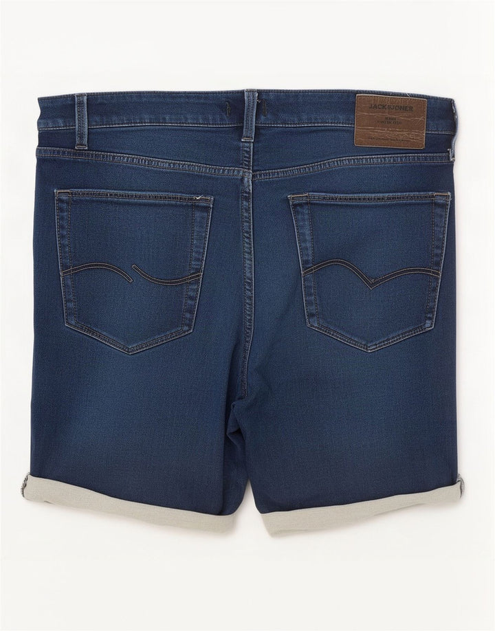 Pantaloncini di jeans da uomo Jack & Jones grandi W34 cotone blu