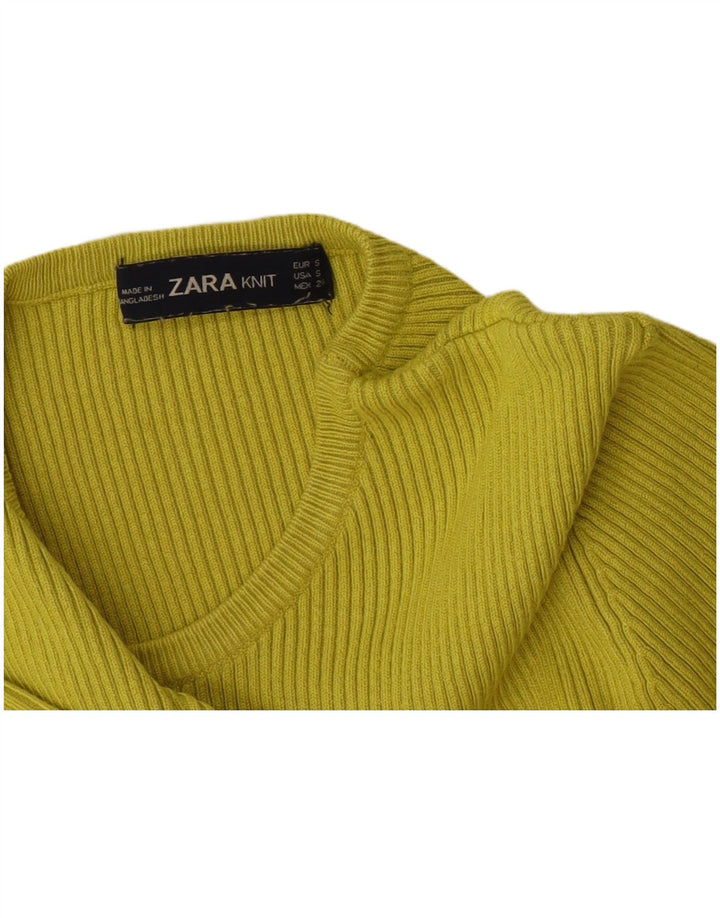 Top corto da donna Zara UK 8 piccolo verde