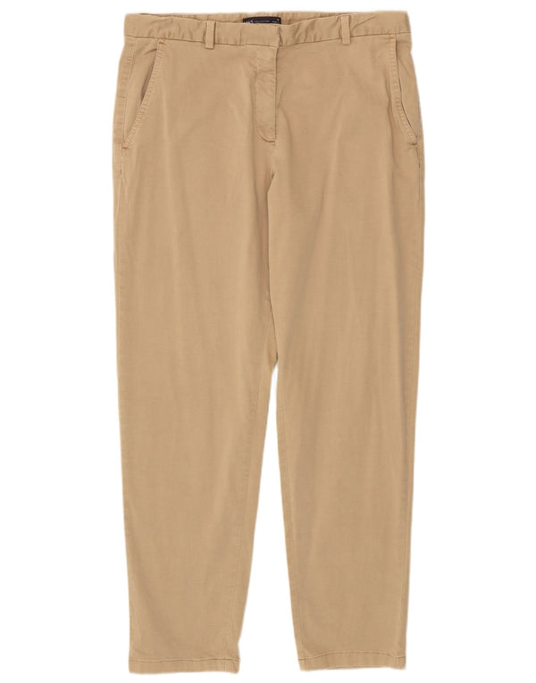 Pantaloni chino slim da donna Marks & Spencer UK 14 Large W34 L29 Cotone beige
