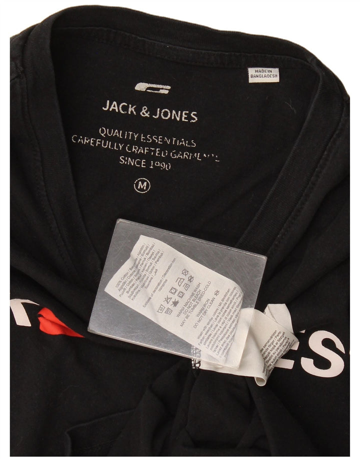 T-shirt grafica da uomo Jack & Jones Top in cotone nero medio
