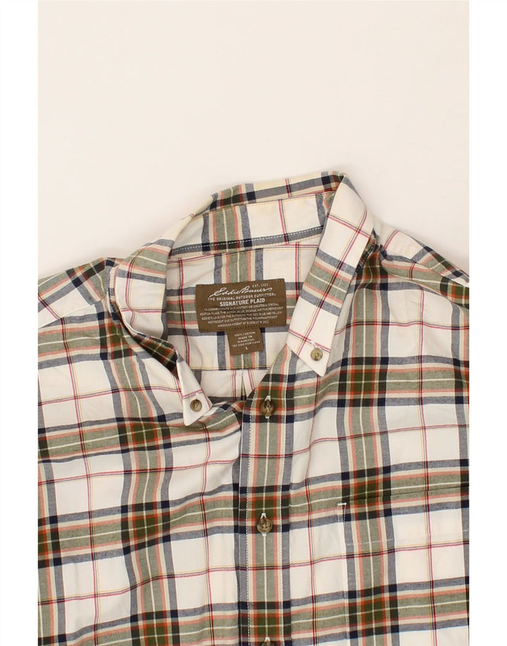 EDDIE BAUER Mens Shirt Large Multicoloured Check Cotton Vintage Eddie Bauer and Second-Hand Eddie Bauer from Messina Hembry 