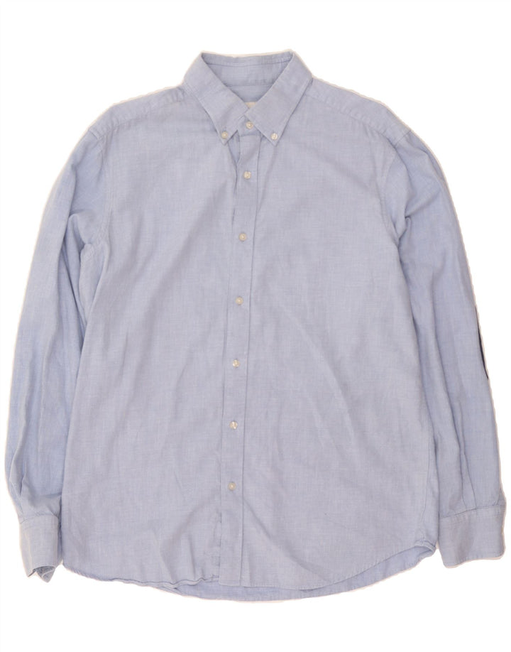 MASSIMO DUTTI Mens Shirt Large Blue Cotton Vintage Massimo Dutti and Second-Hand Massimo Dutti from Messina Hembry 