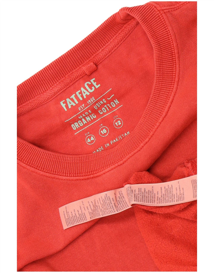 Felpa oversize da donna Fat Face, maglione, UK 16, grande, cotone rosso