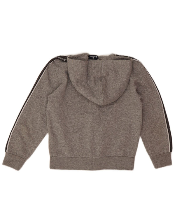 Maglione con cappuccio e zip grafica Champion per ragazzi 7-8 anni Small Grey Colourblock