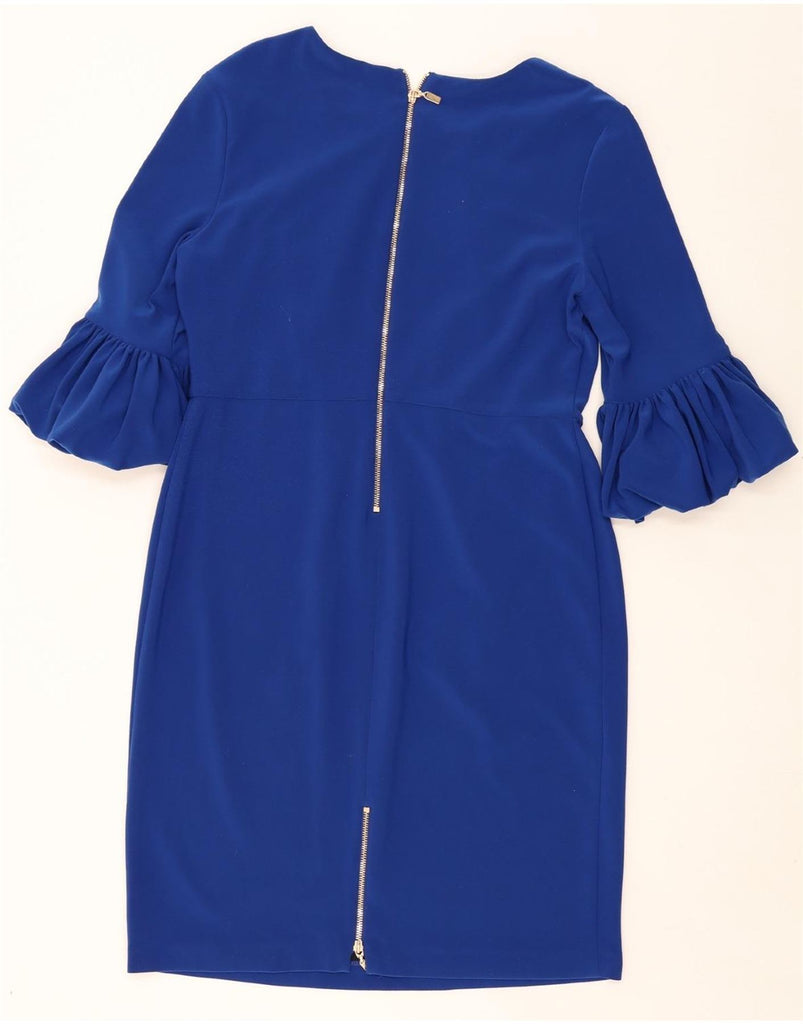 JOSEPH RIBKOFF Womens 3/4 Sleeve Sheath Dress UK 16 Large  Blue Vintage Joseph Ribkoff and Second-Hand Joseph Ribkoff from Messina Hembry 